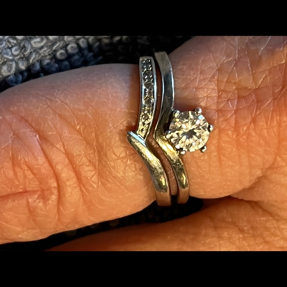 Silver wedding set